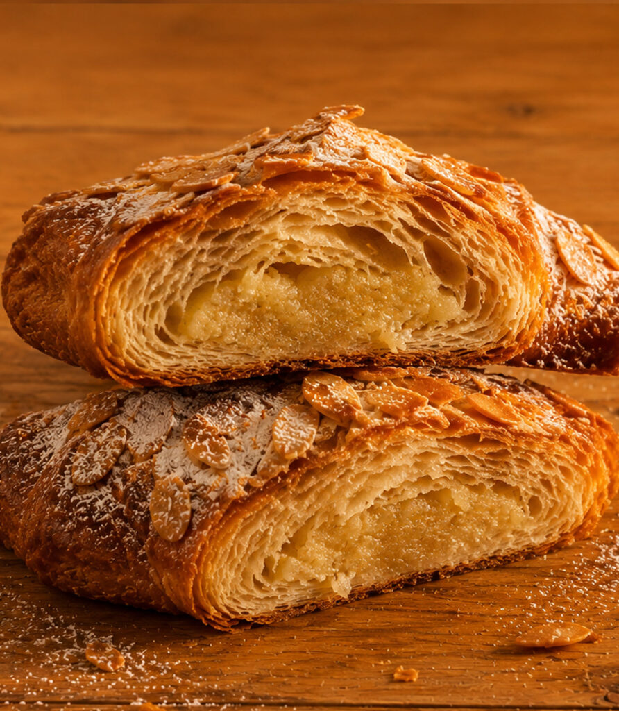Almond croissant from Alloro Italian Bakery
