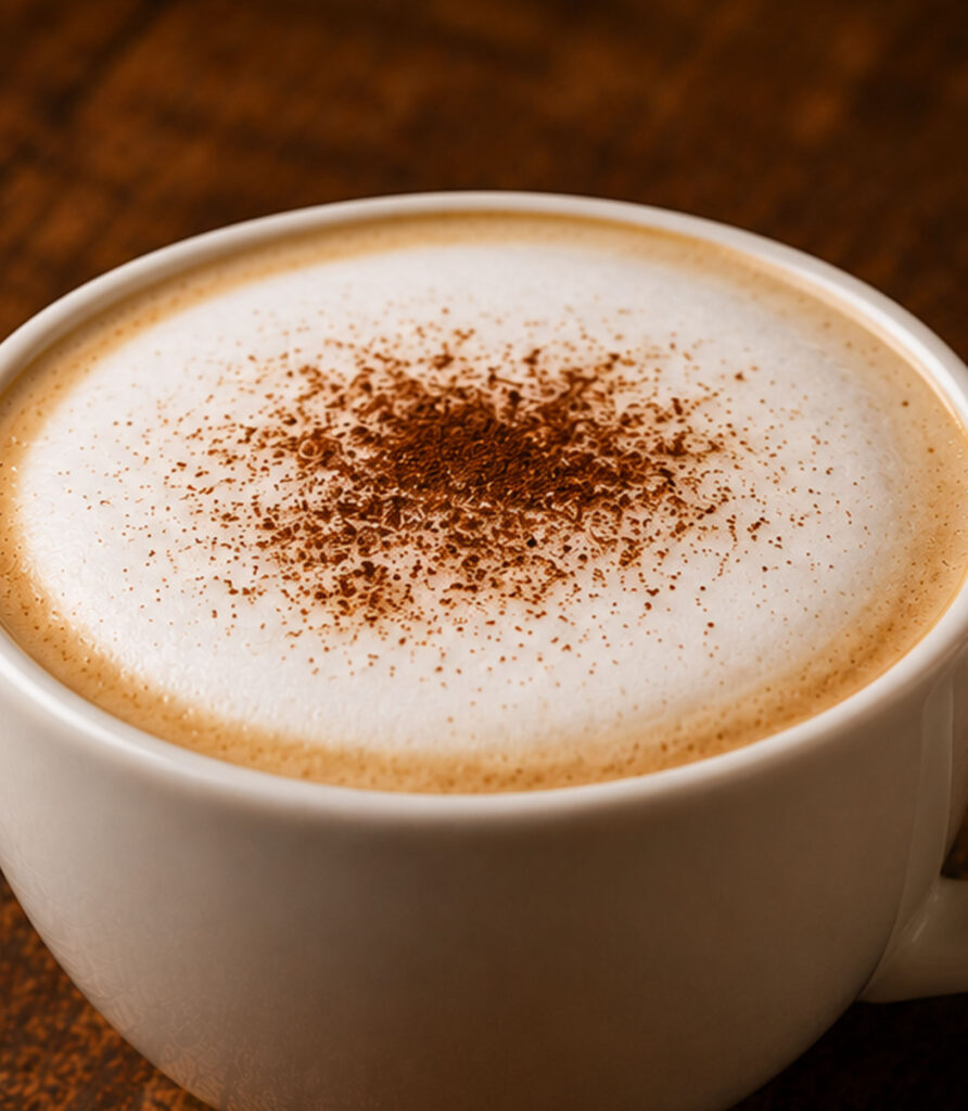 close-up cappucino