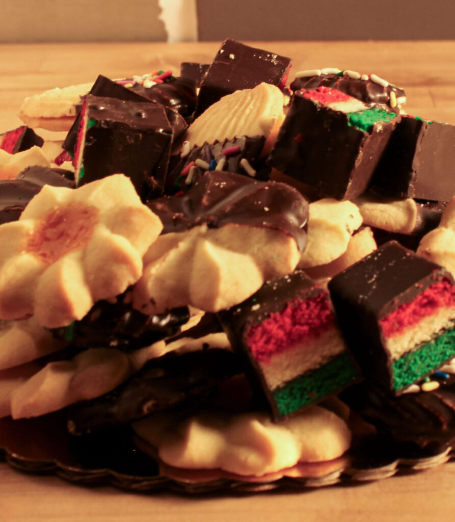 close-up cookie platter