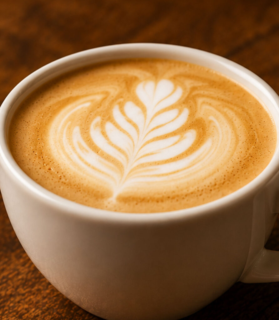 close-up latte