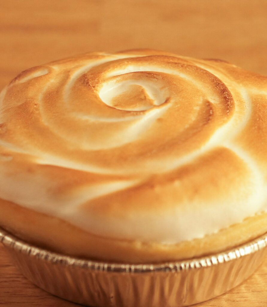close-up mini lemon meringue