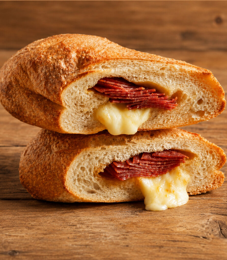 Fresh pepperoni bread