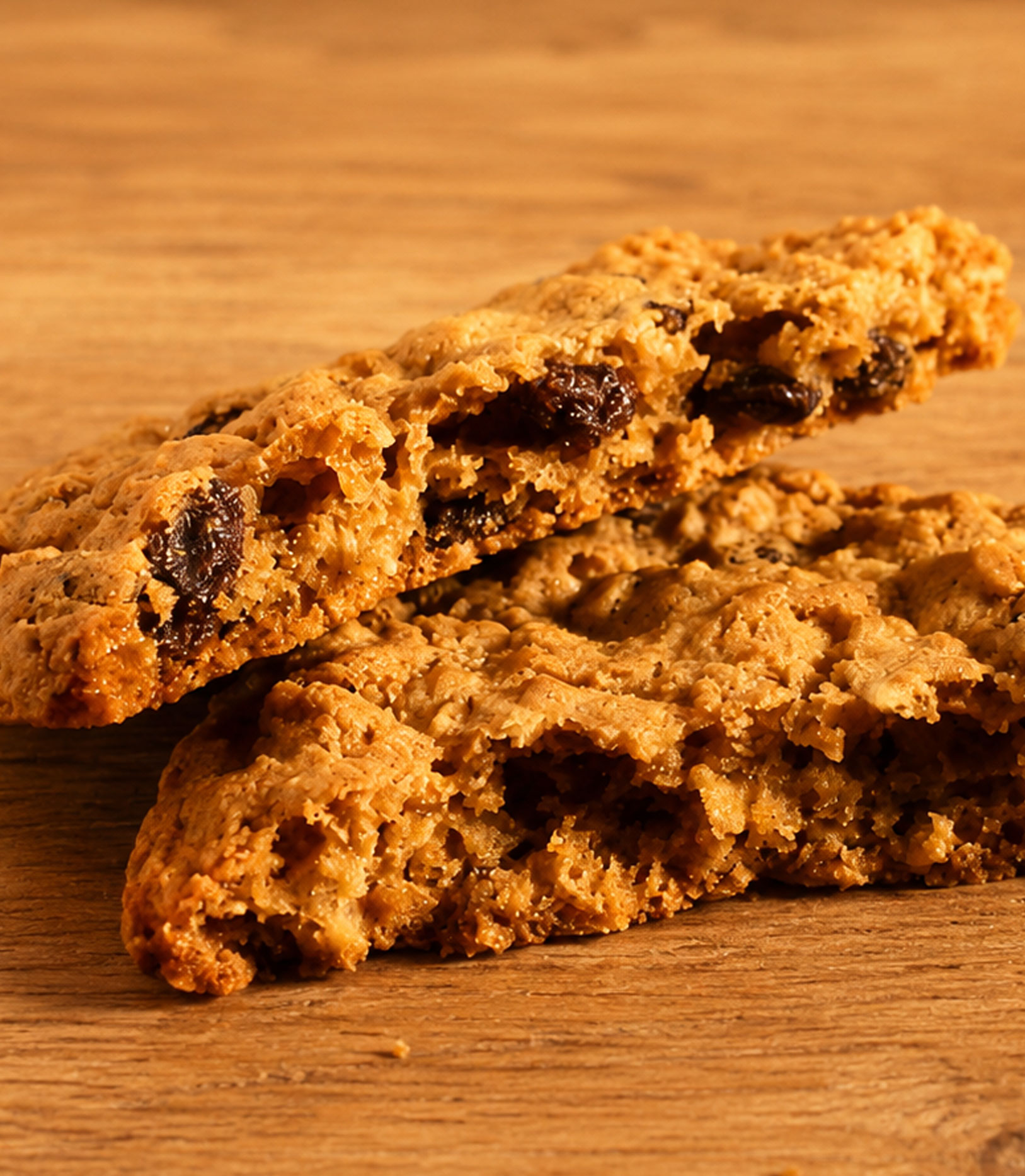 close-up oatmeal cookie